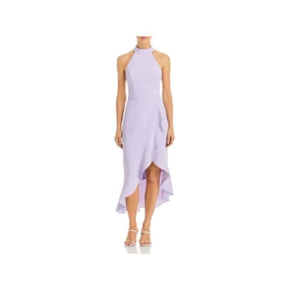 Elegant Lavender Halter Dress